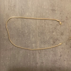 Guldigt ormkedje-halsband - Snyggt och stilrent halsband i guldton med ormkedja och justerbar kedja vid låset. Perfekt för att ge din outfit en clean och trendig touch. Passar lika bra till lager-på-lager som att bära solo för en minimalistisk look.