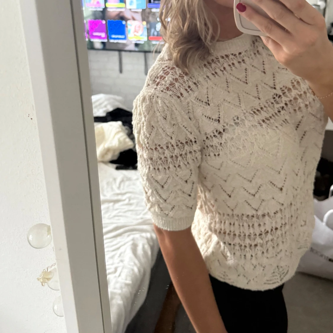 Beige stickad topp från Zara - 1