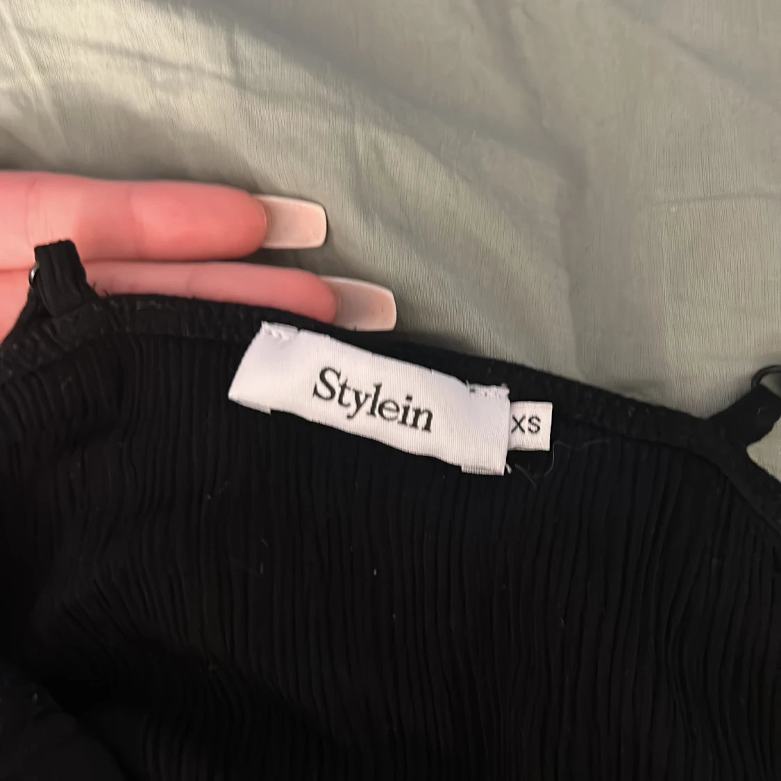 Svart ribbad linnetopp Stylein XS - 1