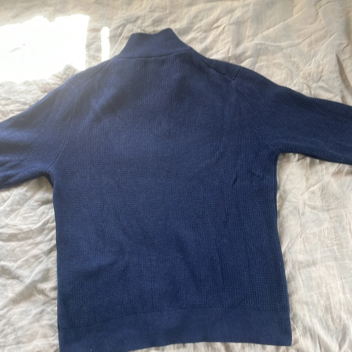 Blå stickad half zip-tröja These Glory Days - 1