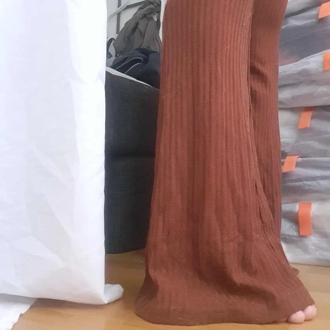 Bruna byxor tunnstickade Shein small xs - 1