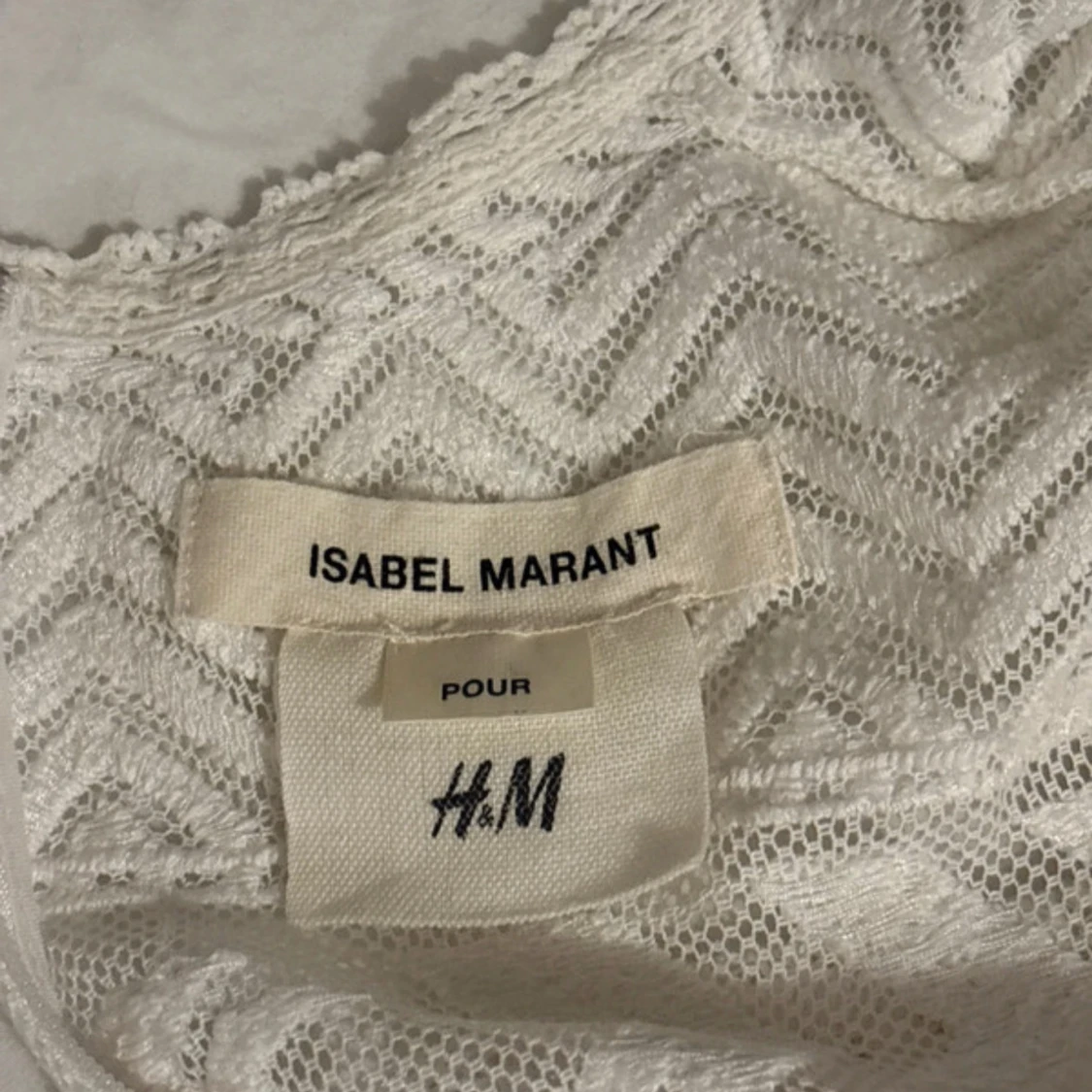 Vit spetsblus/kortklänning Isabel Marant x H&M - 2