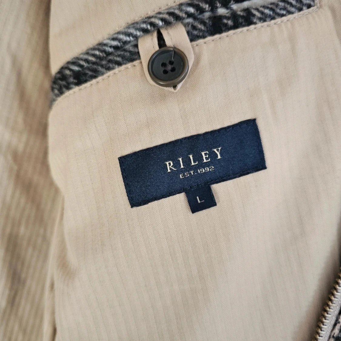 Rutig skjortjacka från Riley i ullmix - 2