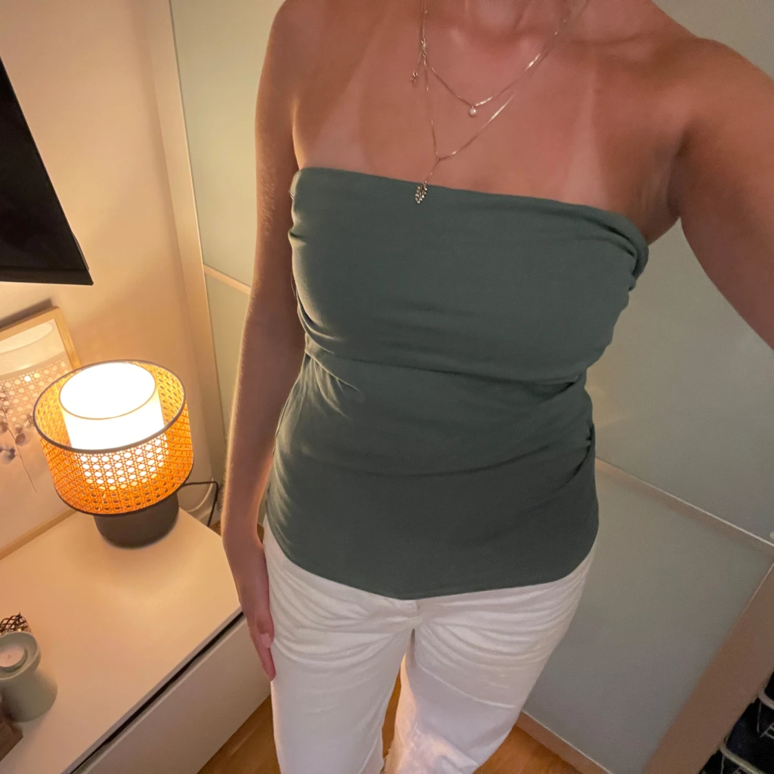 Grön bandeau tubtopp