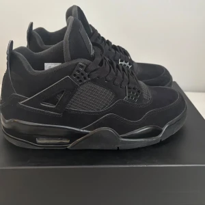 Air Jordan 4 Blackcats - Säljer ett par Air Jordan 4 black cats i storlek 43. De är i nyskick och kommer med box. pris kan diskuteras.