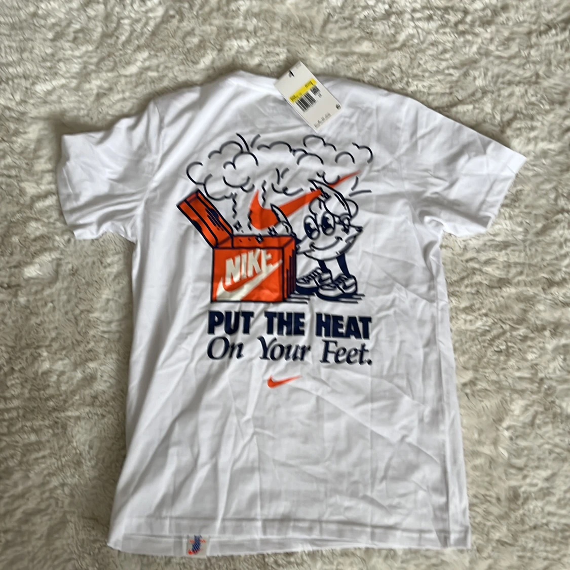 Vit Nike Dri-Fit t-shirt med tryck - 2