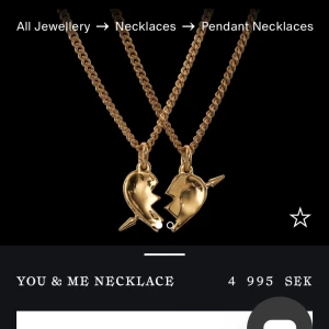 söker!! - jag söker detta fina halsband fast bara ett halsband å inte två,helst i guld å gärna snabb affär,hämskt tacksam om någon skulle vilja sälja till mej ❤️