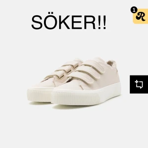 Beige sneakers med kardborreband - OBS KÖP EJ!! Söker dessa sneakers från even&odd i storlek 39 för ett rimligt pris!