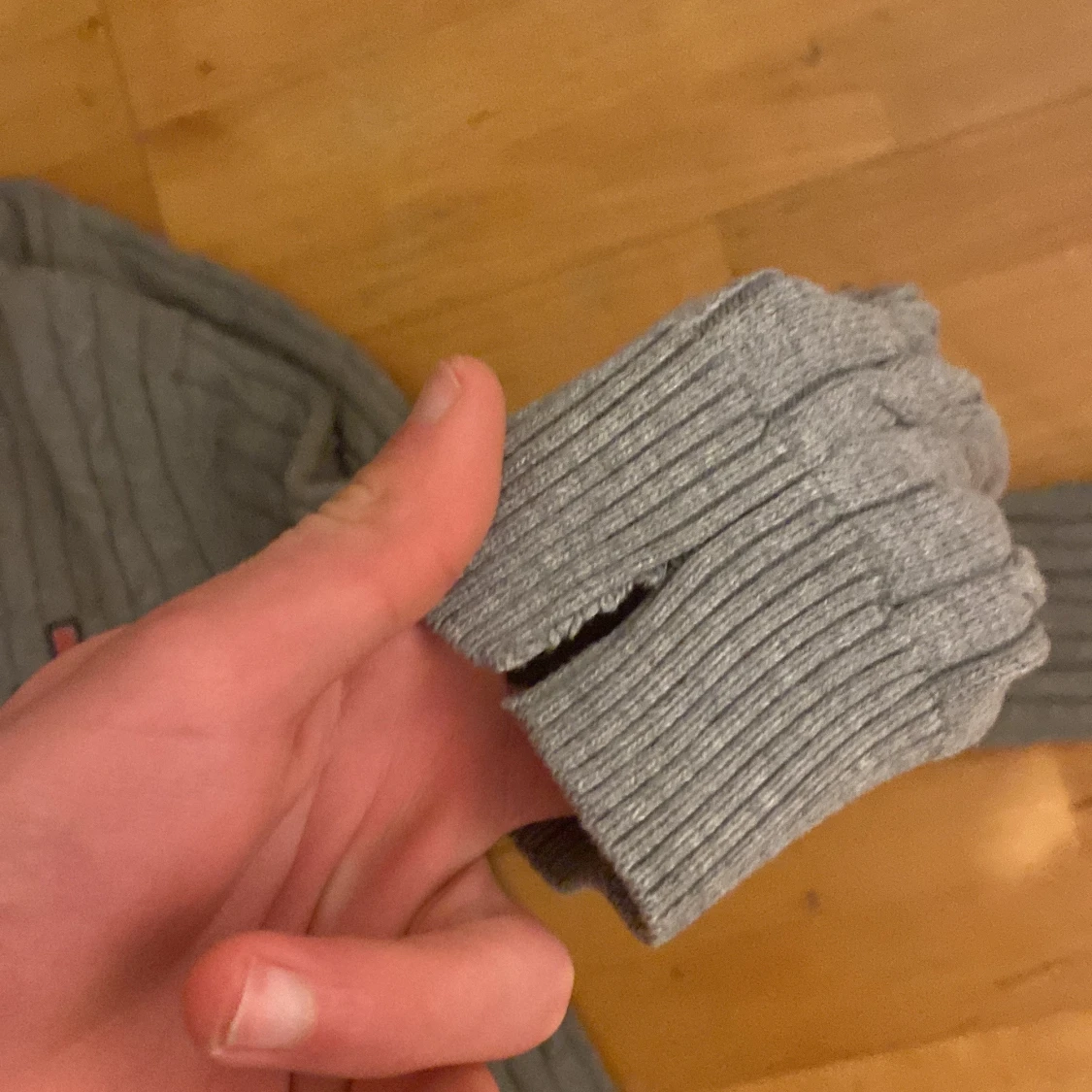 Ljusgrå stickad tröja från Bondeli - 3