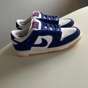 Nike SB Dunk Low blå/vit sneakers - Nike SB Dunk Low sneakers. Är storlek 40 men sitter som 39. Har aldrig använt dem och är bara testade inom hus. Priset är inte hugget i sten och det är bara att skriva om du har några frågor 