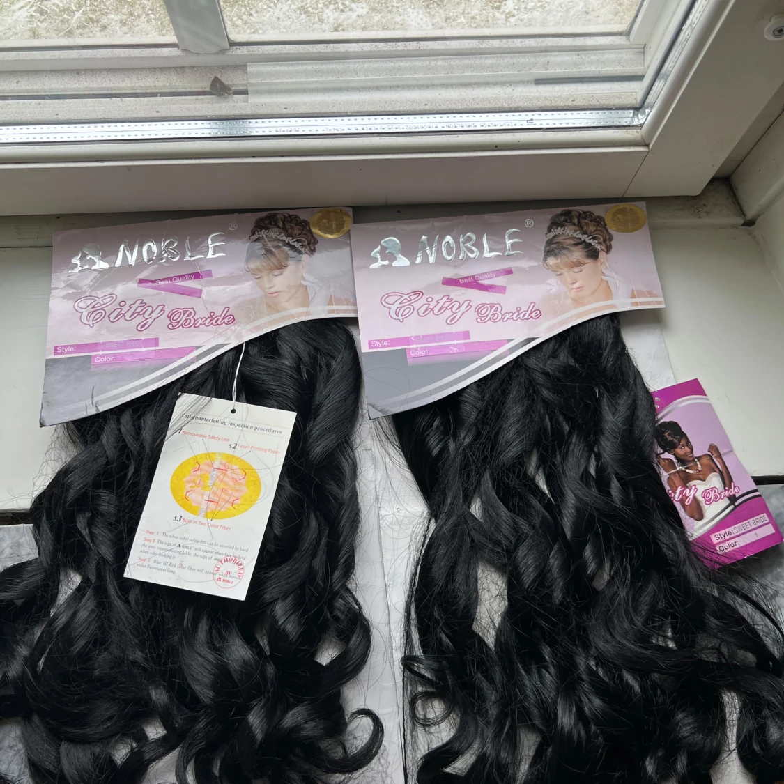 Noble City Bride svarta löshår - 3