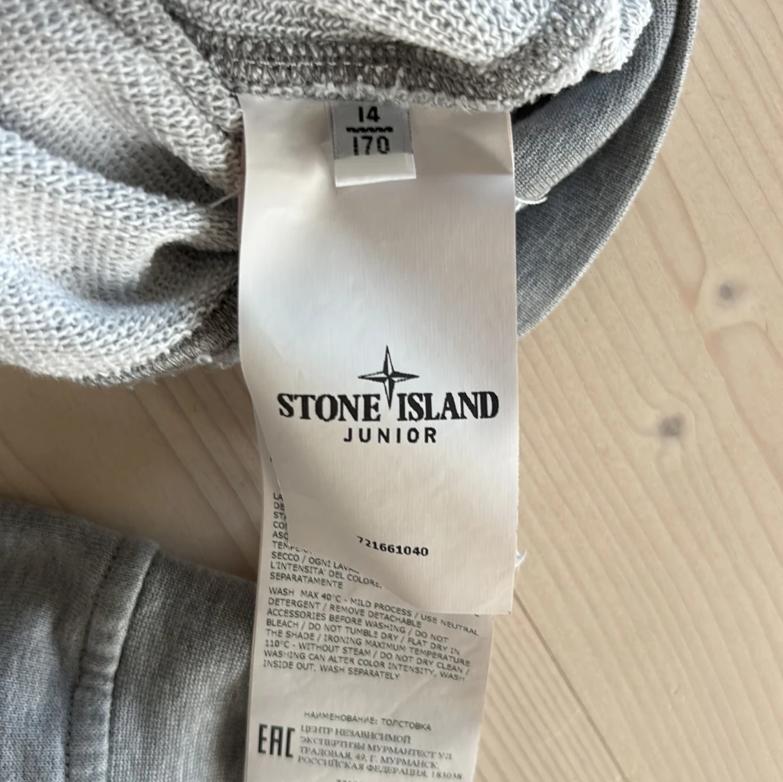 Grå Stone Island Junior sweatshirt, strl 170 (xs) - 3