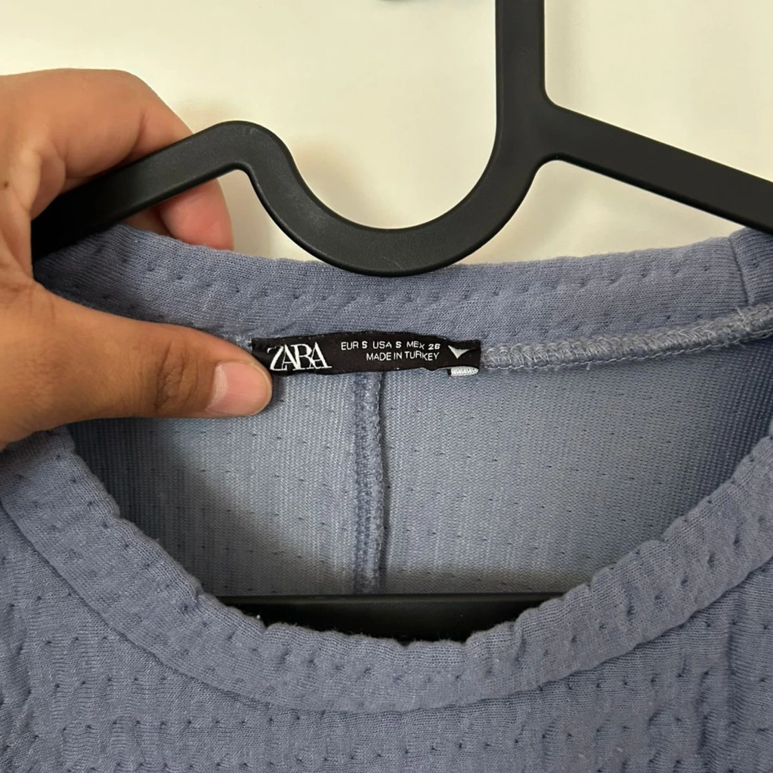 Blå croppad tröja från Zara - 1