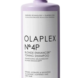 Olaplex No.4P Blonde Enhancer Toning Shampoo - Lila tonande schampo från Olaplex som framhäver blonda och ljusa hårtoner. Flaskan är ljuslila och har en modern design. Perfekt för att neutralisera gula toner och ge håret extra glans och fukt. Använd en gång, men är tyvärr inte i behov av den längre då jag färgat mitt hår. 