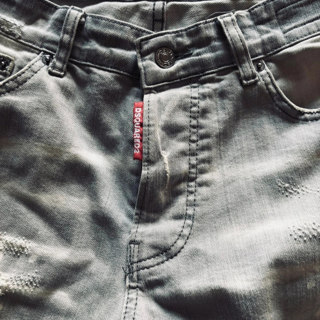 Ljusgrå jeansbyxor från Dsquared2 ICON - 2