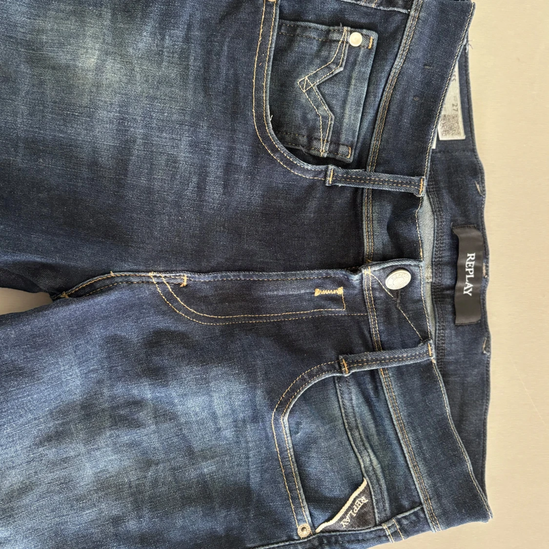 Replay Anbass jeans i mörkblå denim - 3