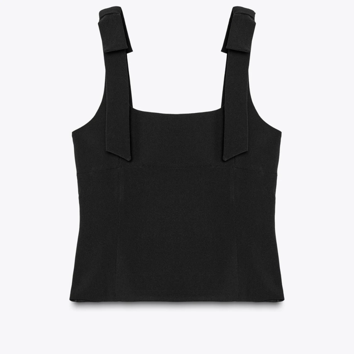 Svart linnetopp med breda axelband