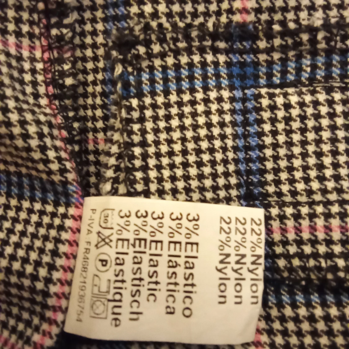 Rutig byxa från Frilivin, blå/rosa, M - 3