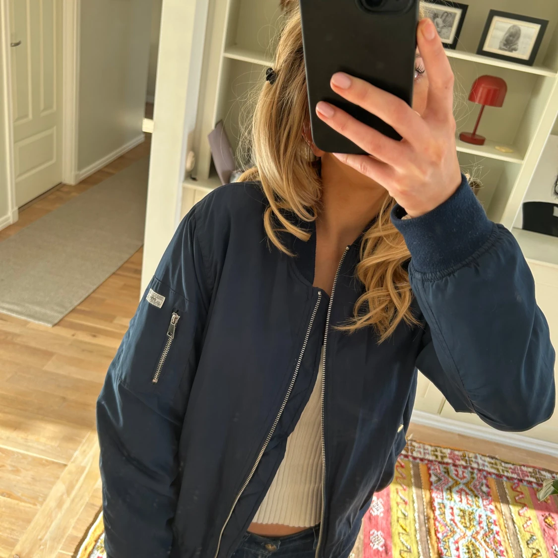 Mörkblå bomberjacka - 1