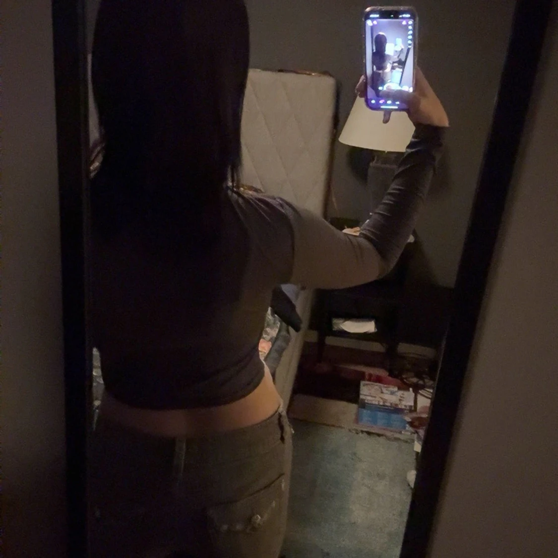 Grå croppad topp från Shein - 1