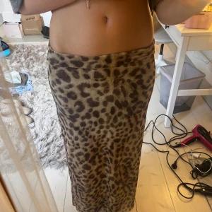 Leopard långkjol - Säljer min jättefina lågmidjade leopard långkjol från Zara, använt ett fåtal gånger men inga defekter