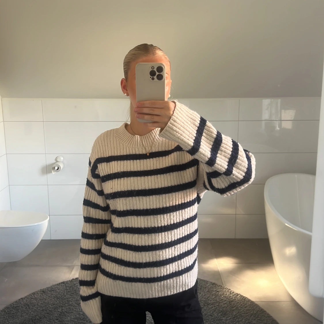 Randig stickad tröja från H&M 