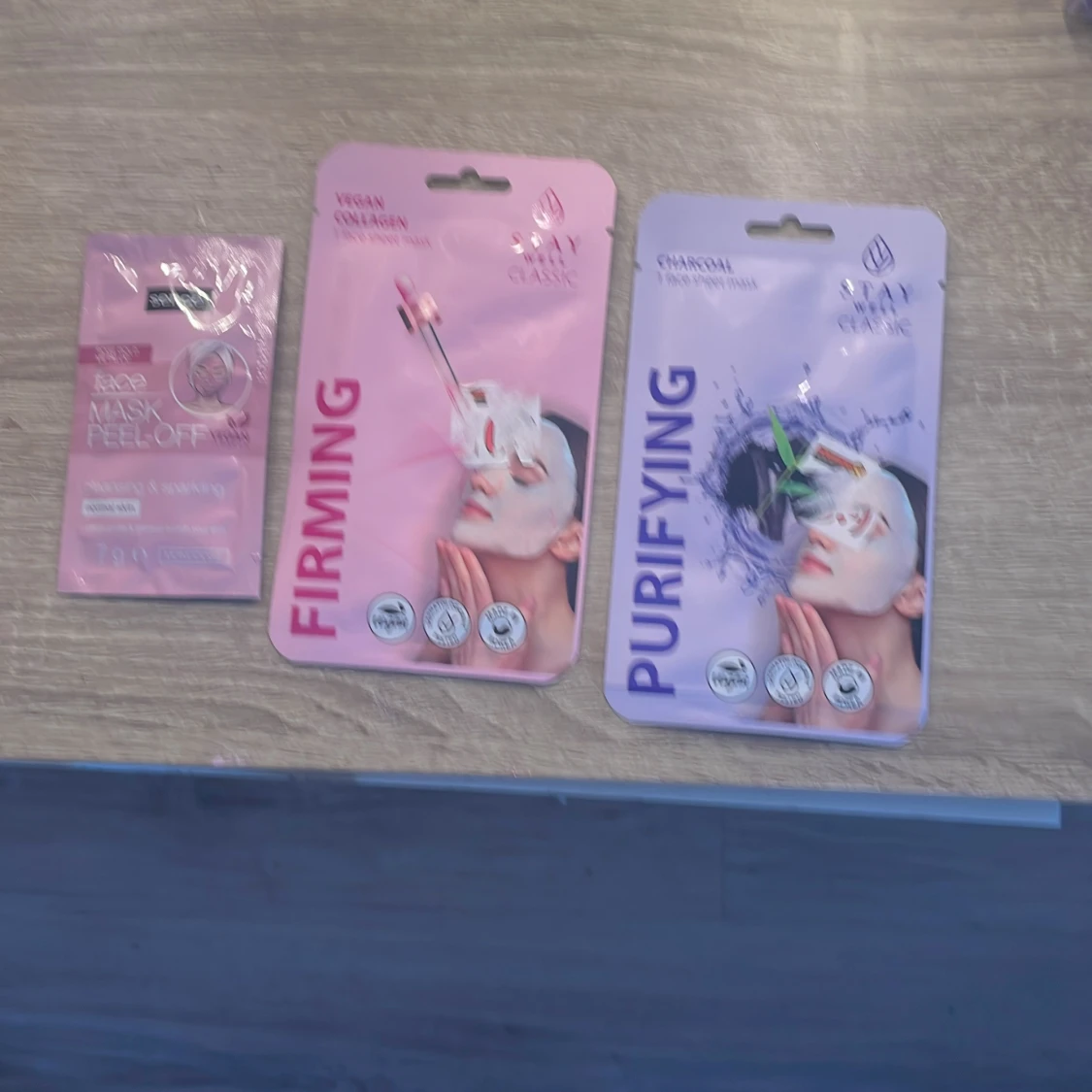 3 ansiktsmasker: peel-off & sheet mask