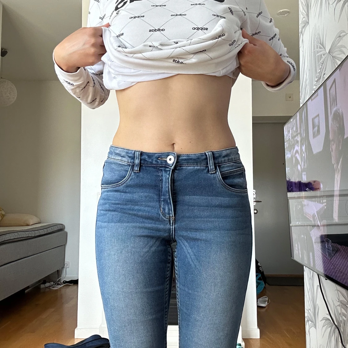 Blå LAB jeans med raka ben