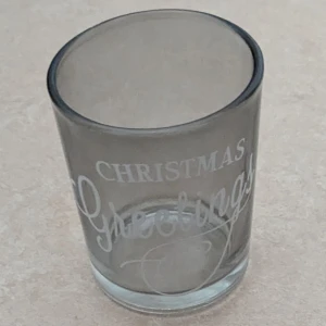 Glas med jul hälsning, CHRISTMAS Greetings - Glas med jul hälsning 