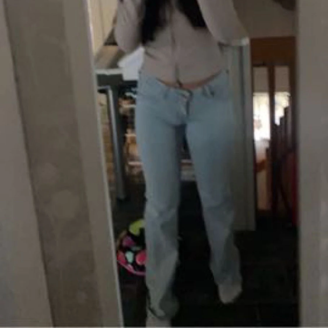 Ljusblå low waist jeans 