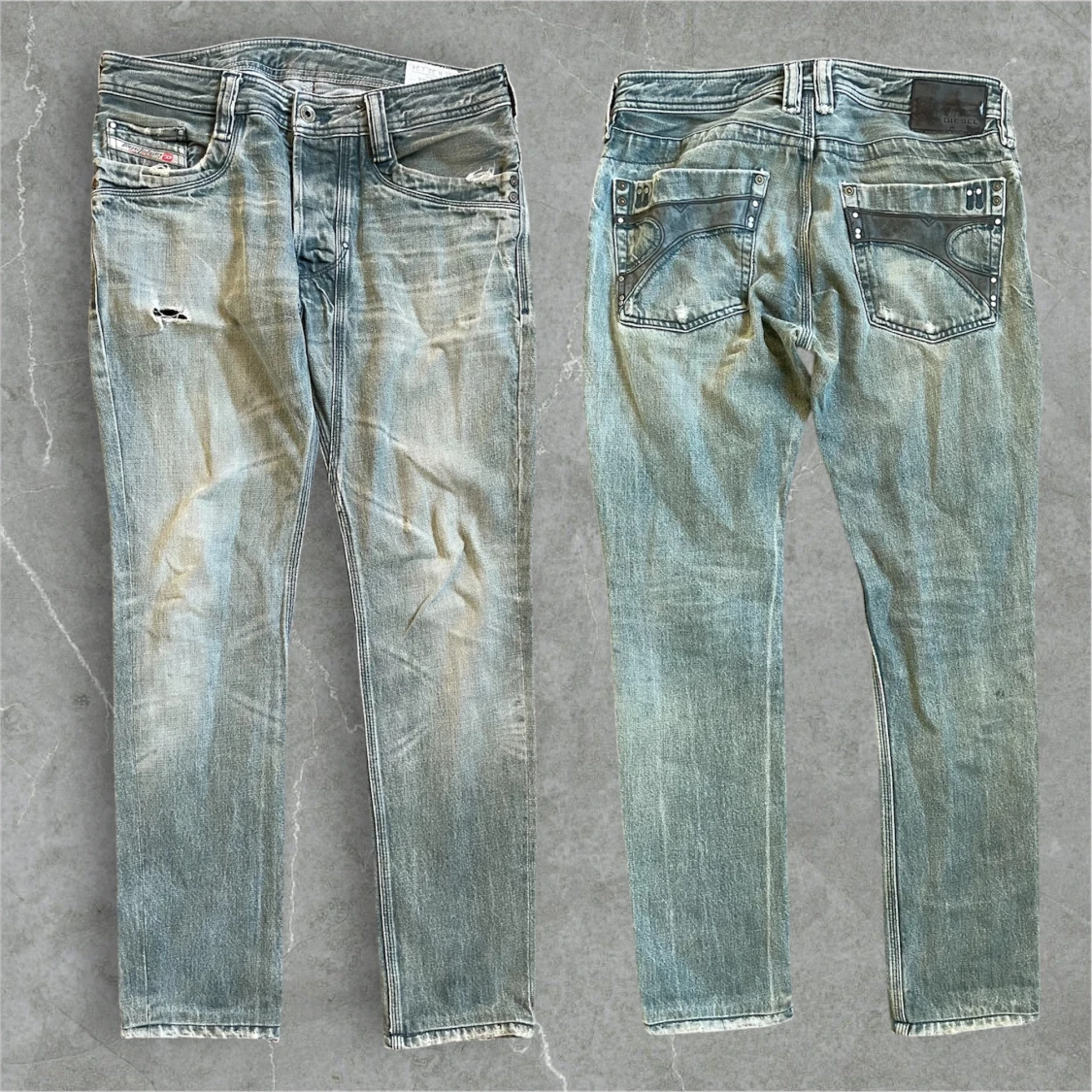 Mud washed diesel jeans 