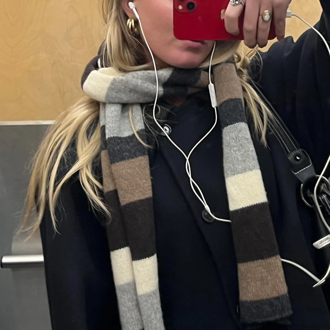 Randig halsduk i ull - 3