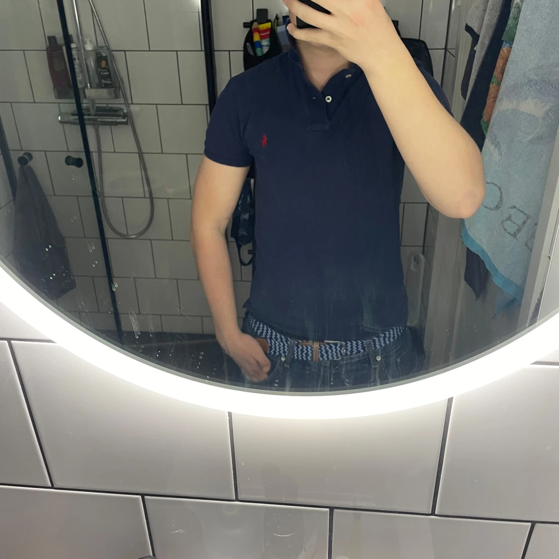 Blå pikétröja från Ralph Lauren - 4