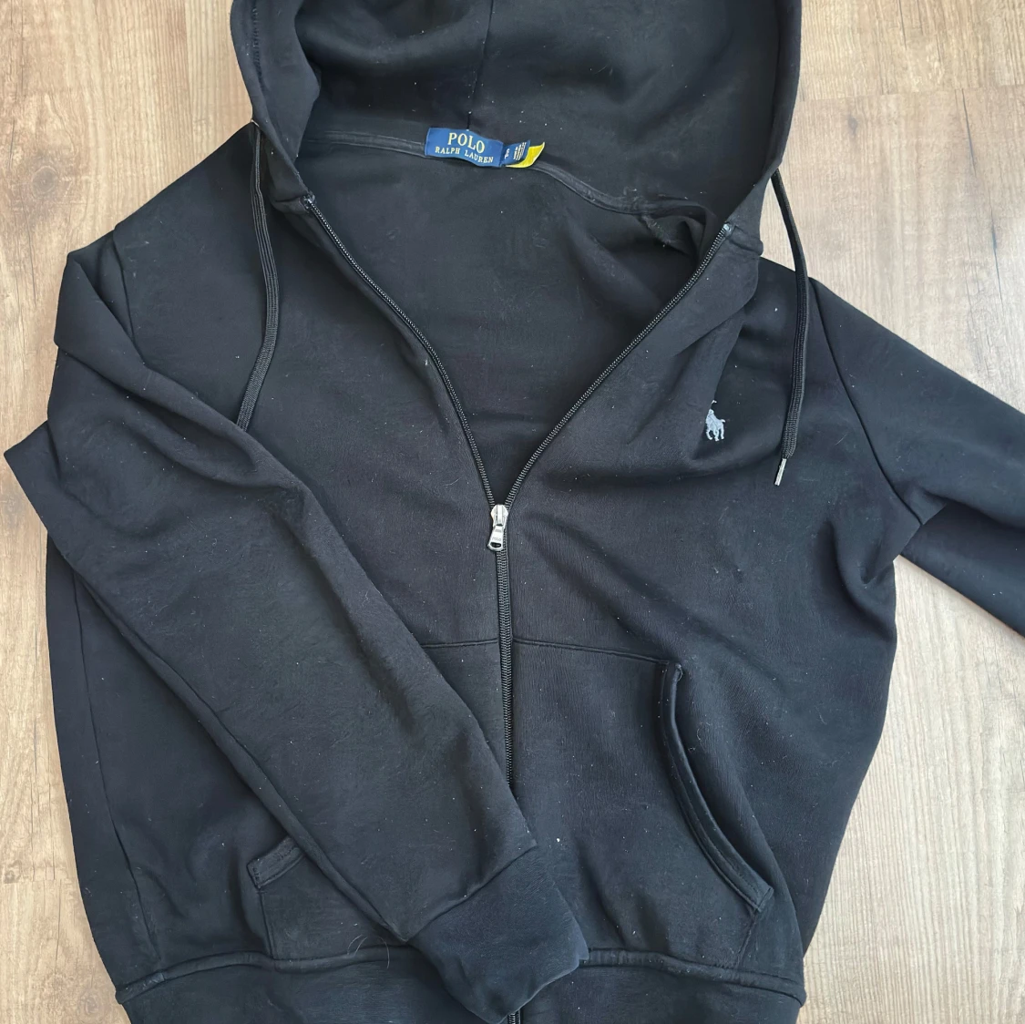 Svart zip hoodie från Ralph Lauren