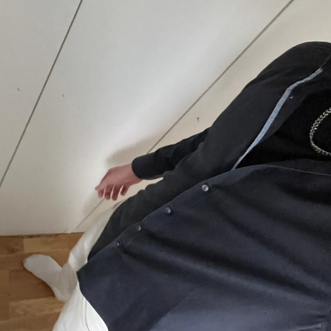 Svart skjorta med knappar