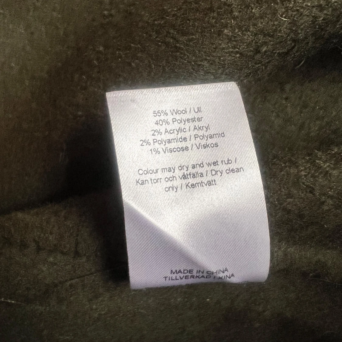 Mörkgrön kappa med bälte - 1