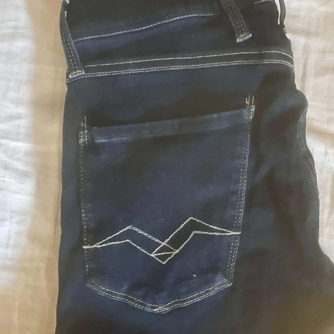 Marinblåa replay jeans - 1