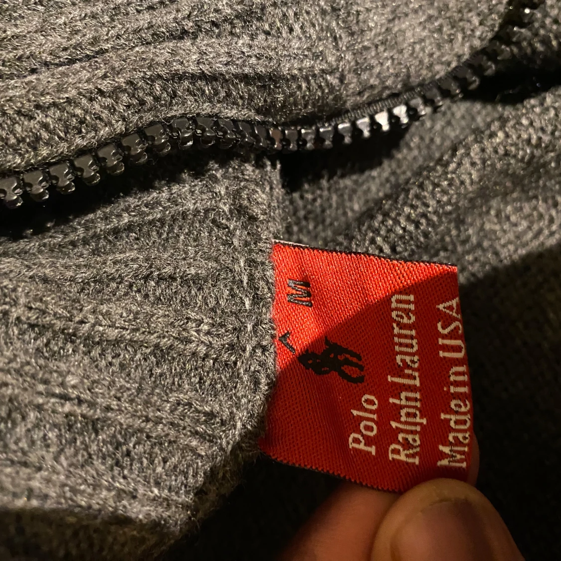 Grå stickad tröja från Ralph Lauren - 3