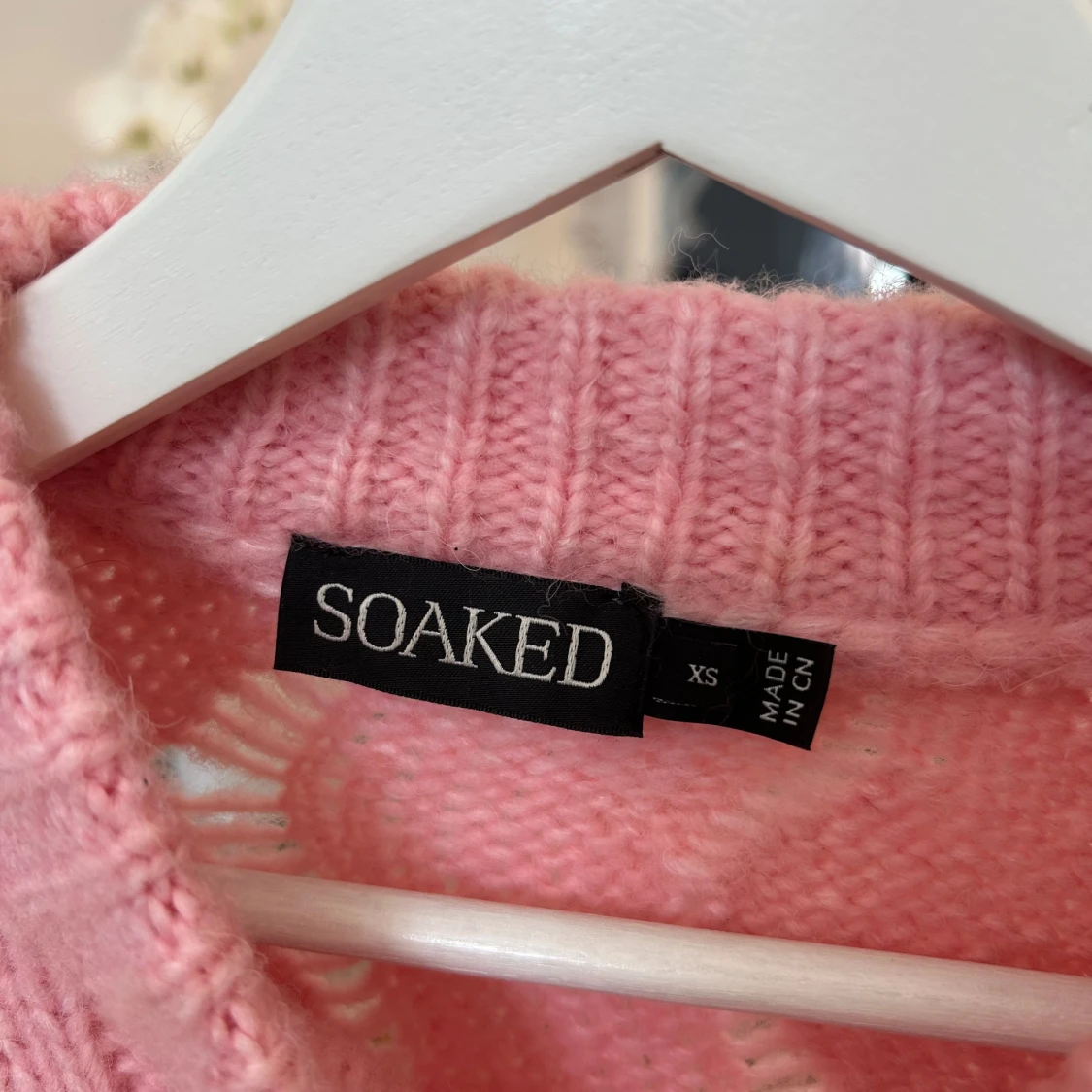 Rosa stickad tröja från Soaked - 2