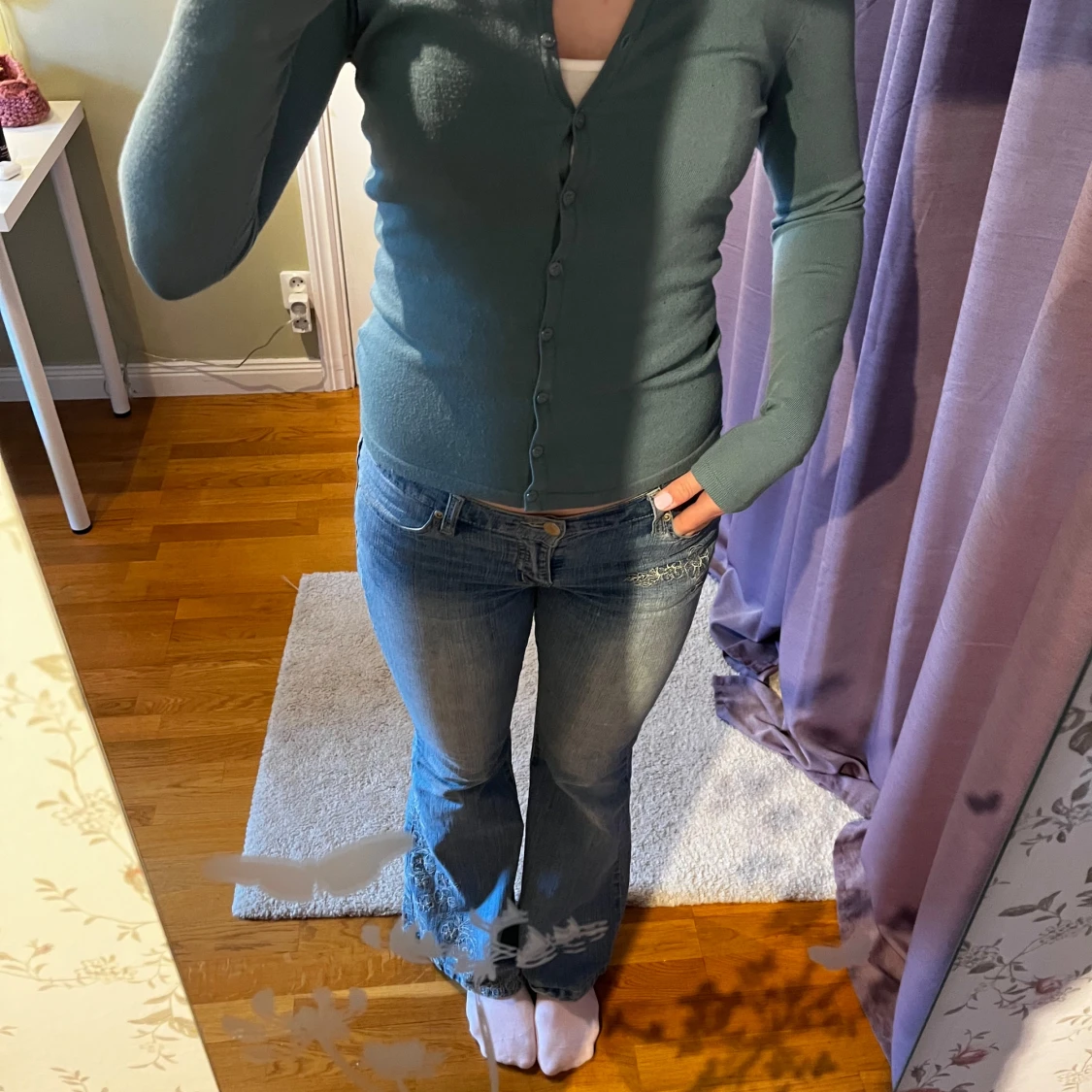 Blå kofta med knappar - 2