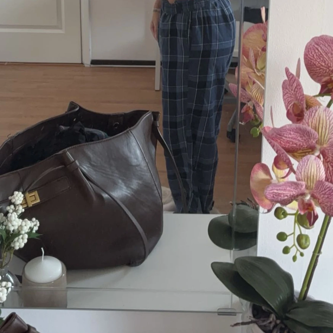 Blå rutiga byxor - 2