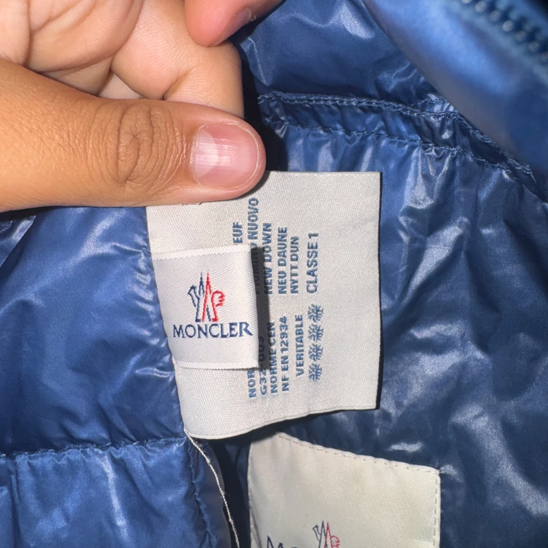 Blå Moncler dunjacka med dragkedja - 3