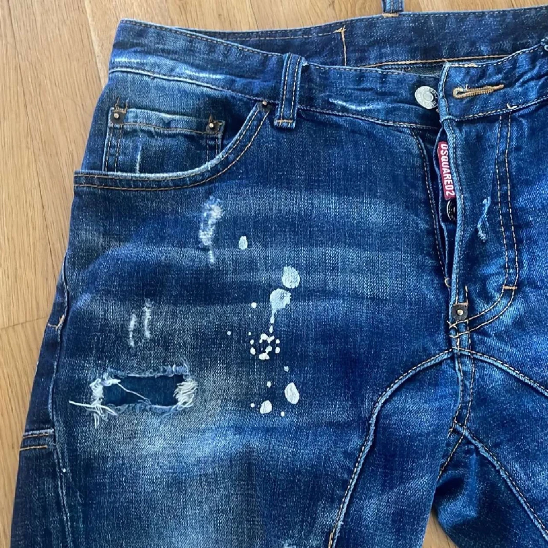 Dsquared2 blå distressed jeans - 2