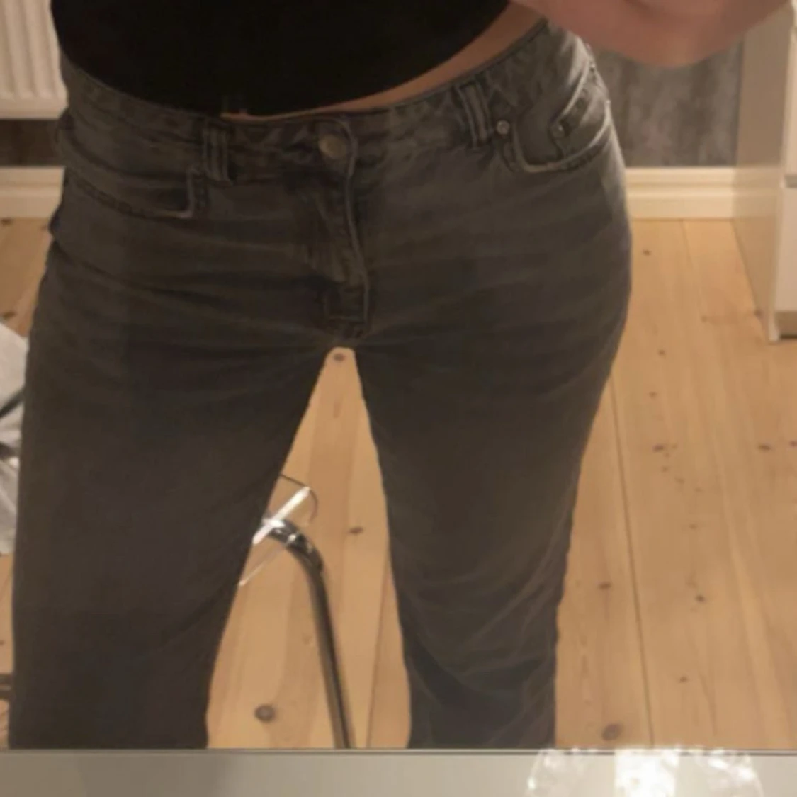 Grå bootcut jeans - 2