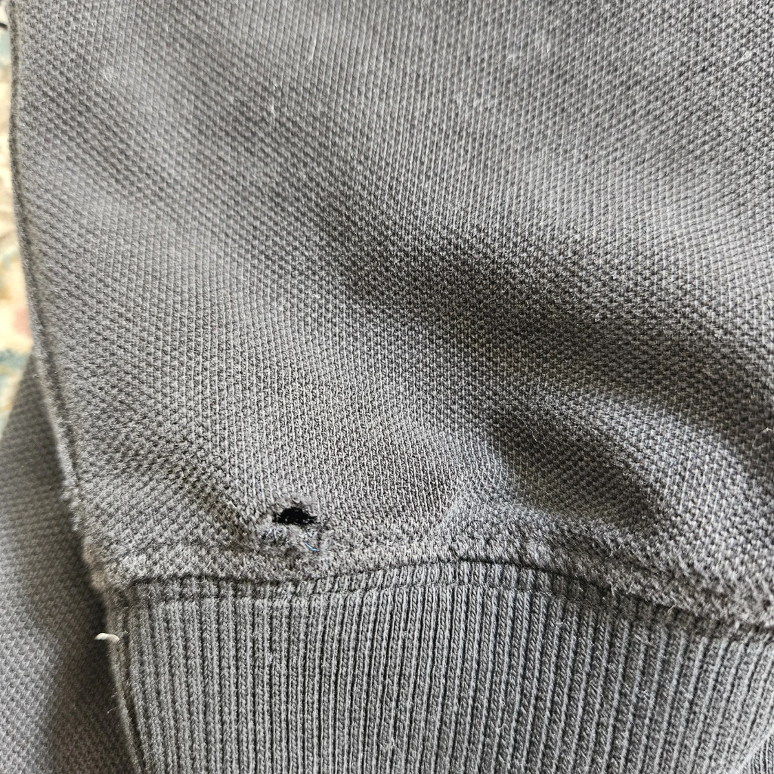 Svart långärmad pikétröja från Gant - 3