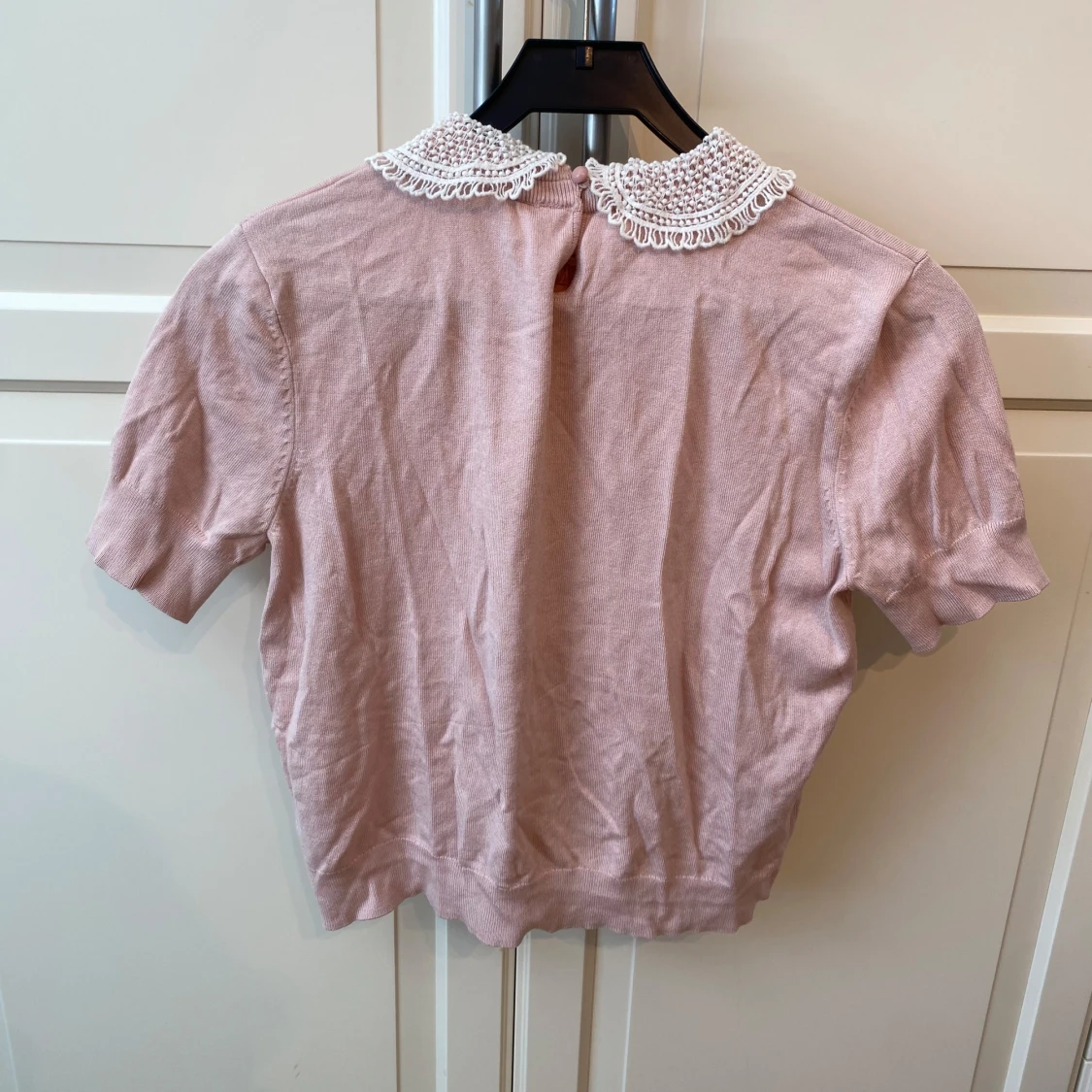 Rosa topp med spetskrage från H&M - 2