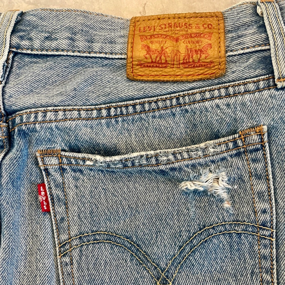 Blå jeanskjol Levi's - 2