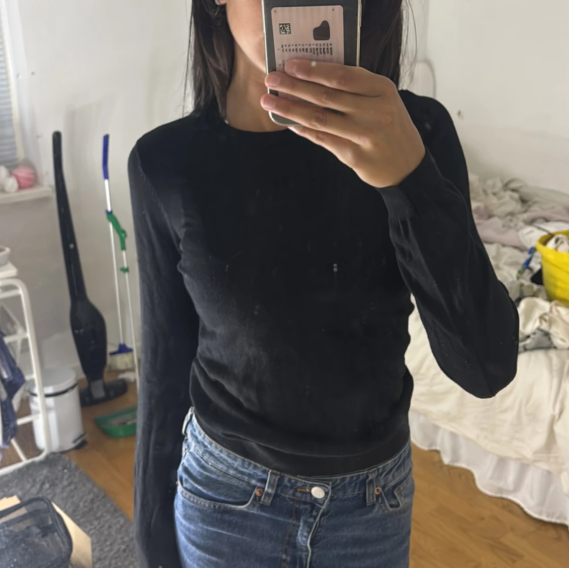 Svart stickad tröja från H&M Basics