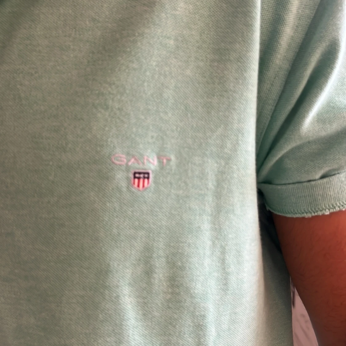 Mintgrön pikétröja från GANT - 2