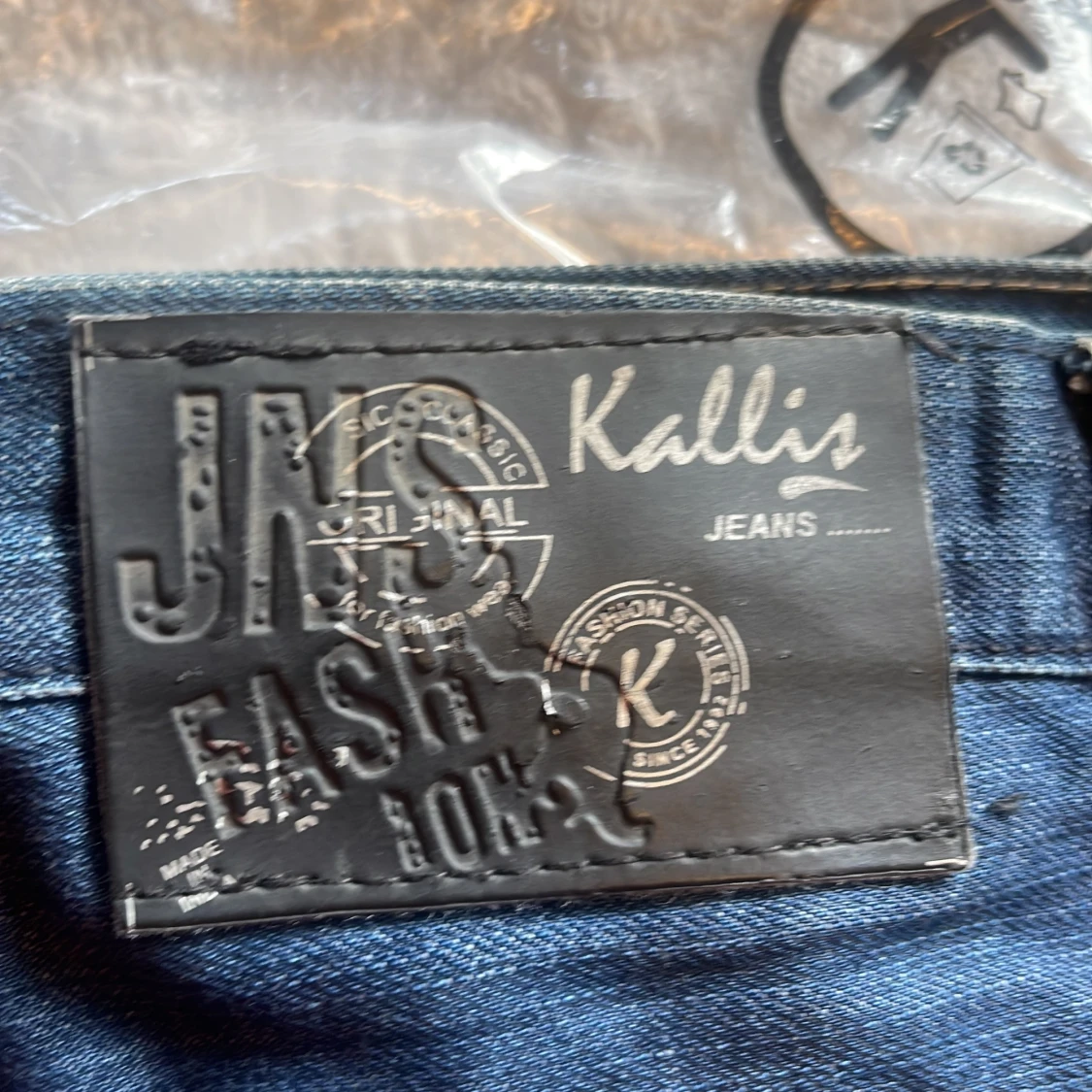Blå raka jeans från Kallis, stl 28 - 3